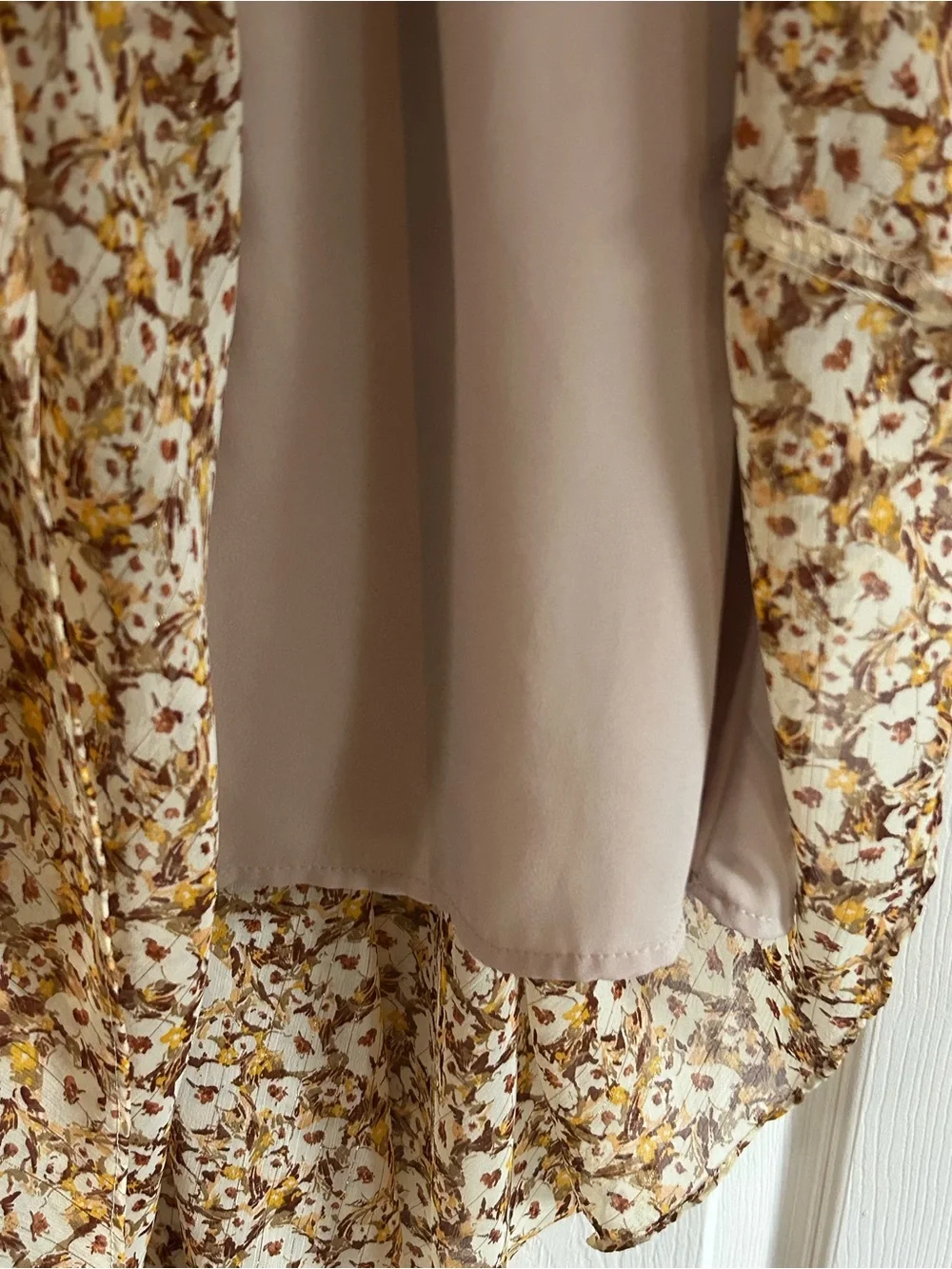 Astr Yellow Floral Dress with Flutter Sleeves - Picture 4 of 6